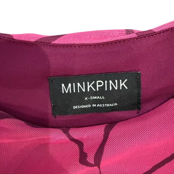 MINKPINK Persephone Mesh Midi Dress in Pink, Size XS - Picture 6 of 8